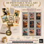 80 Printable Wall Art Bundle | Digital Download Home Decor Kit Collection