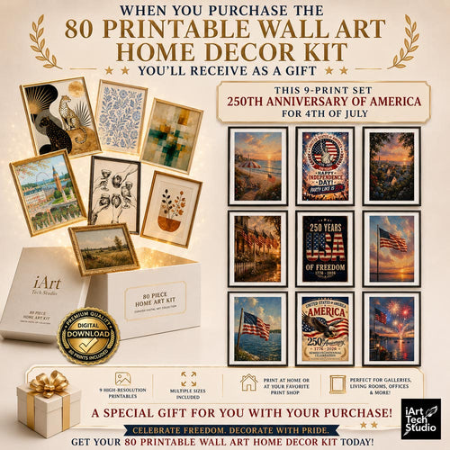 80 Printable Wall Art Bundle | Digital Download Home Decor Kit Collection