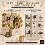 80 Printable Wall Art Bundle | Digital Download Home Decor Kit Collection