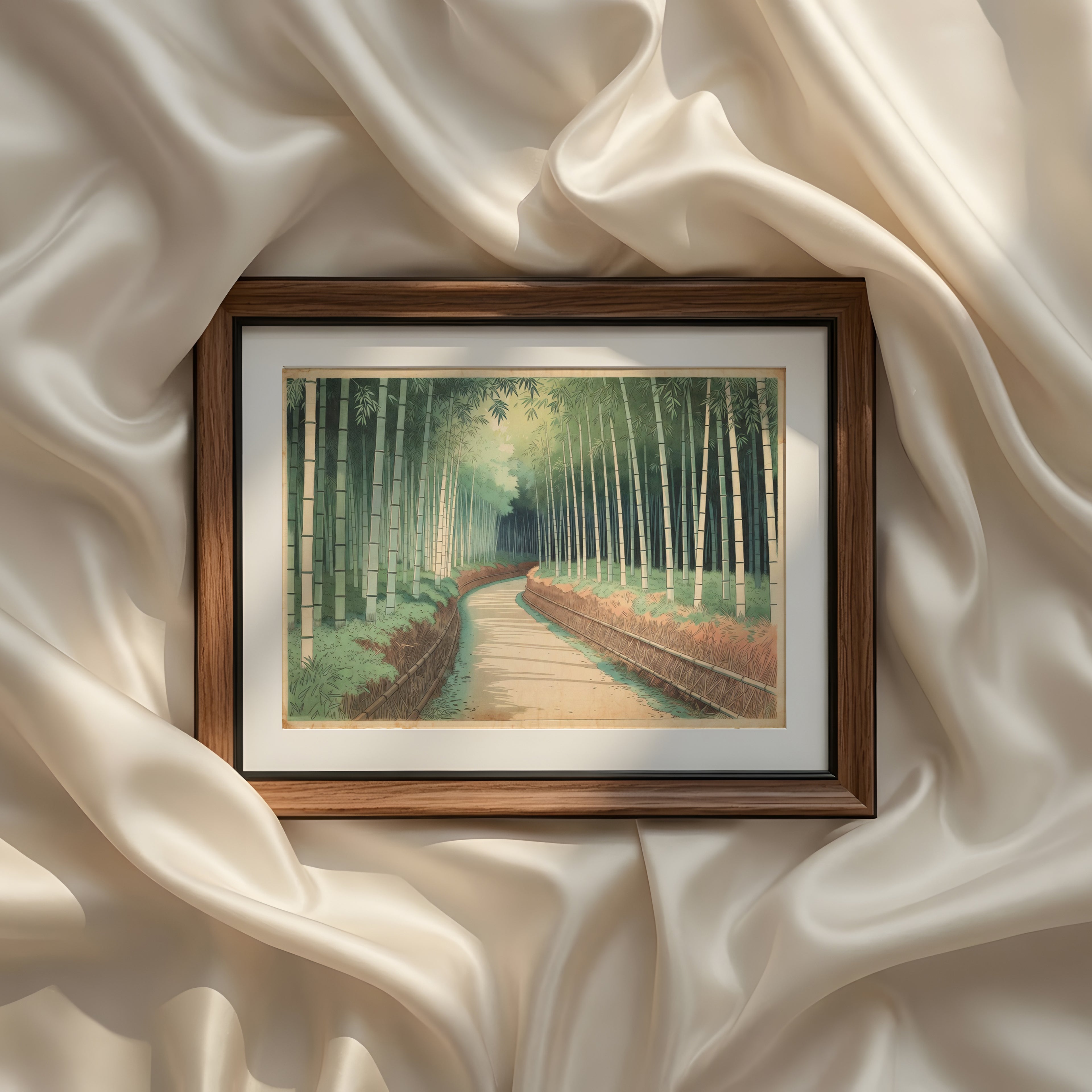 Vintage Antique Japanese Horizontal Cultural Illustration Printable Wall Art Set of 9 | Classic Japanese Inspired Horizontal Gallery Wall Prints Bundle for Elegant Living Room and Bedroom Instant Download