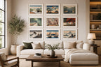 Vintage Antique Japanese Horizontal Cultural Illustration Printable Wall Art Set of 9 | Classic Japanese Inspired Horizontal Gallery Wall Prints Bundle for Elegant Living Room and Bedroom Instant Download
