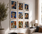 Terracotta Earthy Warm Abstract Neutral Picasso Inspired Printable Wall Art Set of 9 | Artistic Abstract Gallery Wall Prints Bundle for Modern Living Room and Bedroom Instant Download