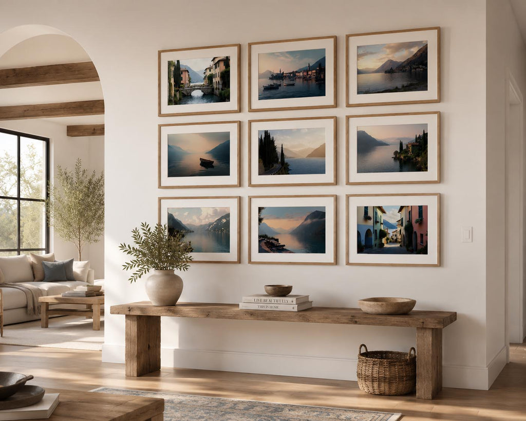 Italian Coastal Wall Art Set of 9, Horizontal Landscape Prints Bundle, Mediterranean Gallery Wall Art Set, Large Printable Photography Decor, Instant Download