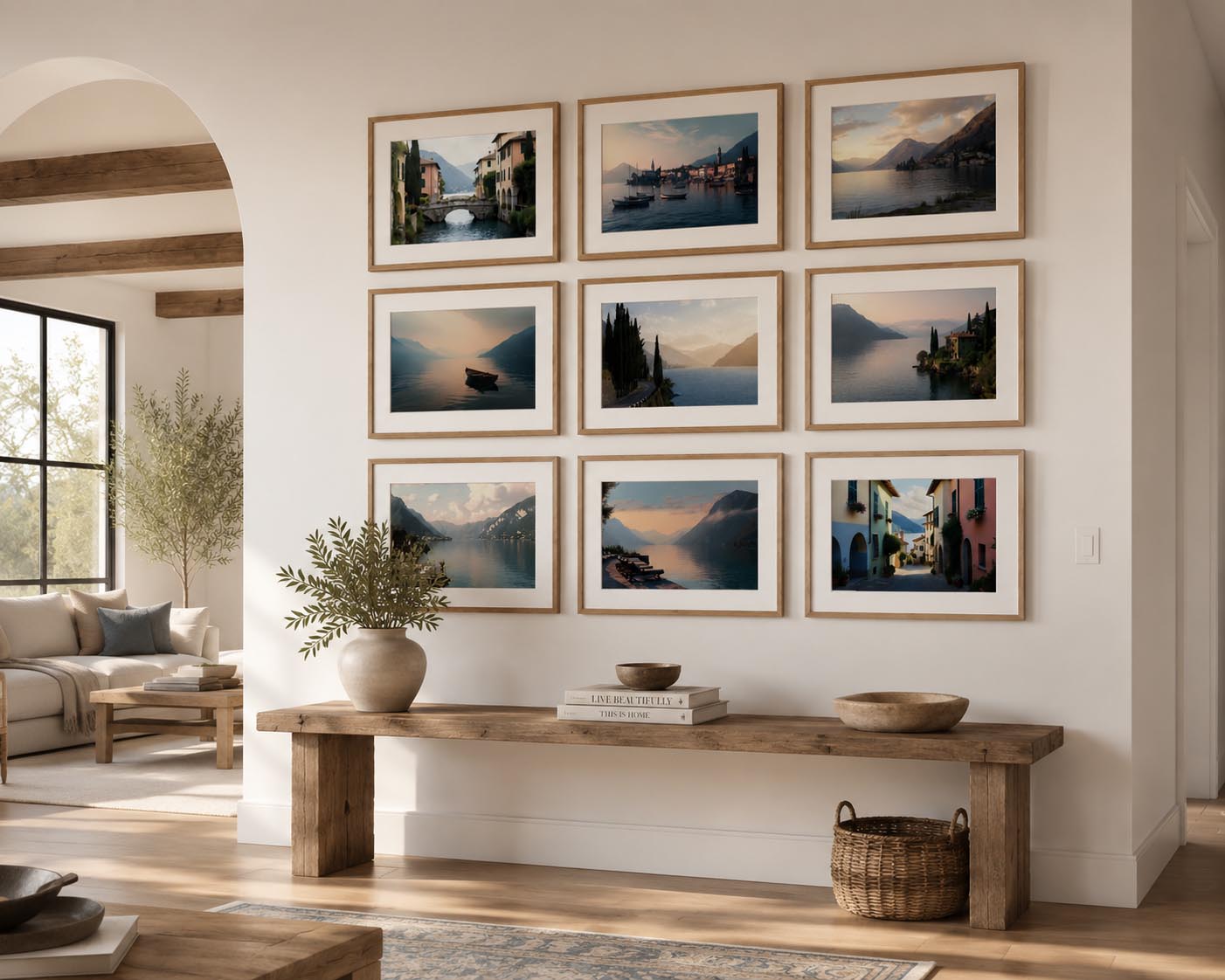 Italian Coastal Wall Art Set of 9, Horizontal Landscape Prints Bundle, Mediterranean Gallery Wall Art Set, Large Printable Photography Decor, Instant Download