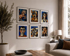 Terracotta Earthy Warm Abstract Neutral Picasso Inspired Printable Wall Art Set of 9 | Artistic Abstract Gallery Wall Prints Bundle for Modern Living Room and Bedroom Instant Download