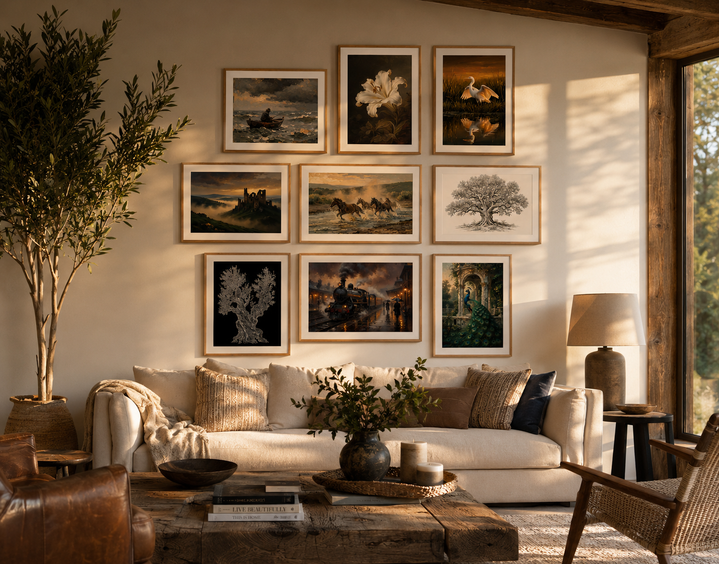 Vintage European Oil Painting Wall Art Printables | Set of 9 Eclectic Gallery Wall Decor | Antique French Cottage Home Decor Bundle