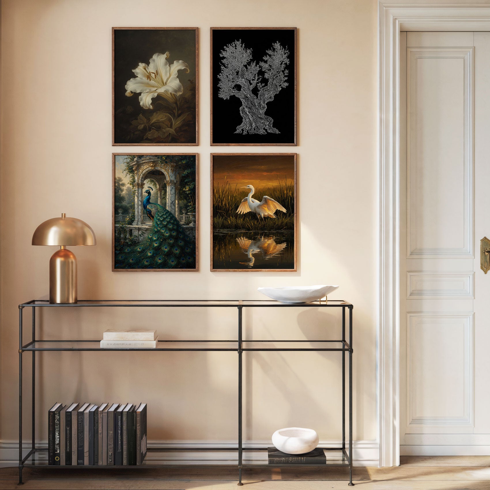 Vintage European Oil Painting Wall Art Printables | Set of 9 Eclectic Gallery Wall Decor | Antique French Cottage Home Decor Bundle