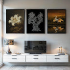 Vintage European Oil Painting Wall Art Printables | Set of 9 Eclectic Gallery Wall Decor | Antique French Cottage Home Decor Bundle