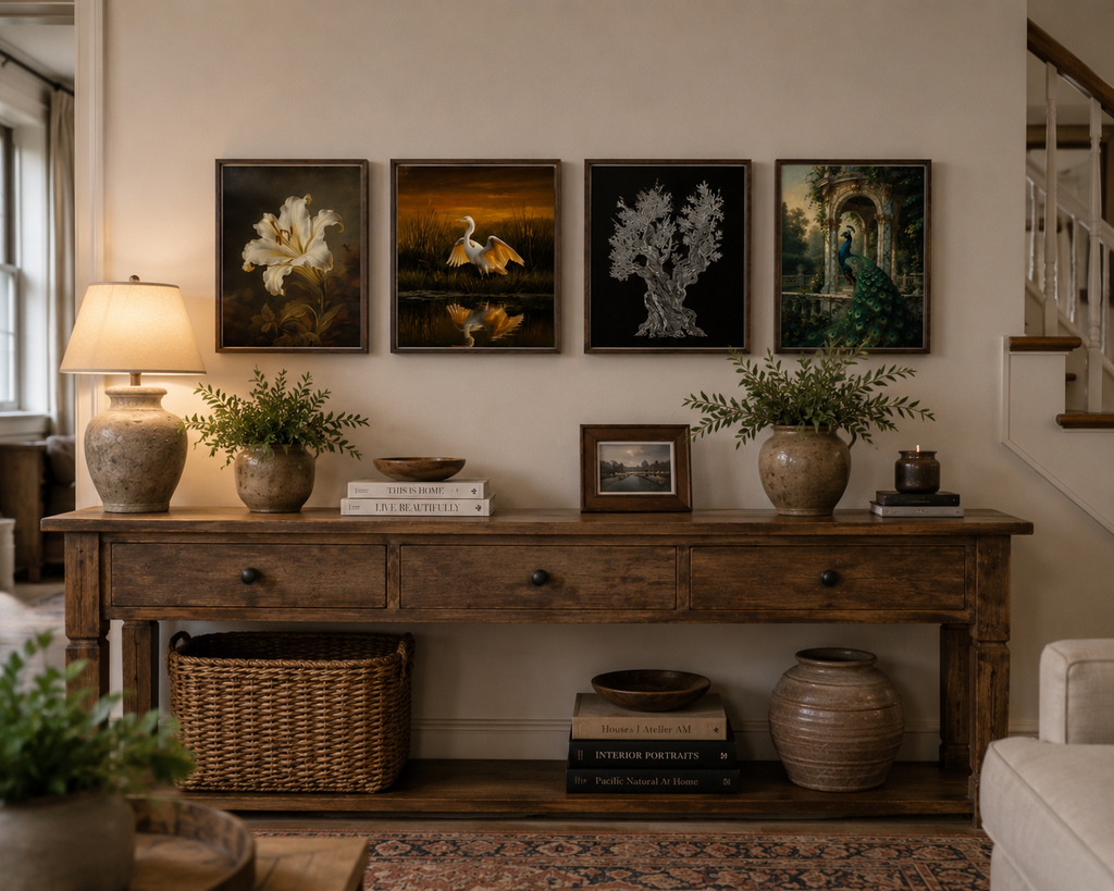 Vintage European Oil Painting Wall Art Printables | Set of 9 Eclectic Gallery Wall Decor | Antique French Cottage Home Decor Bundle
