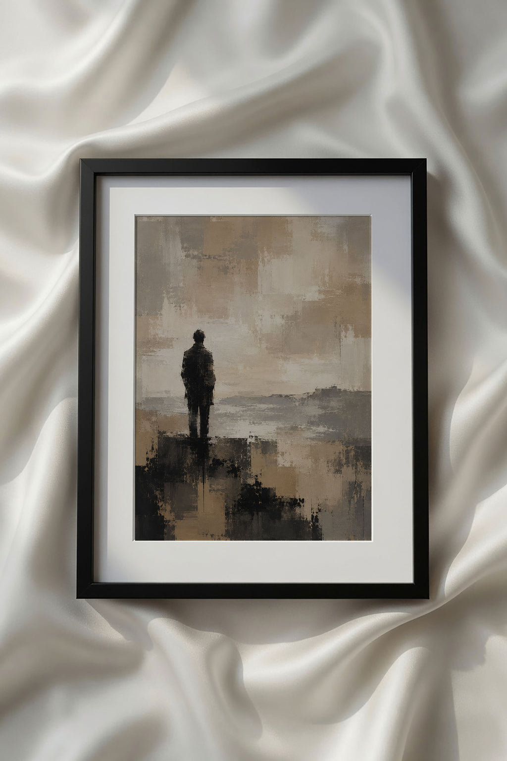 Abstract Beige Black White Neutral Printable Wall Art Kit Set of 9 | Neutral Tones Abstract Gallery Wall Bundle