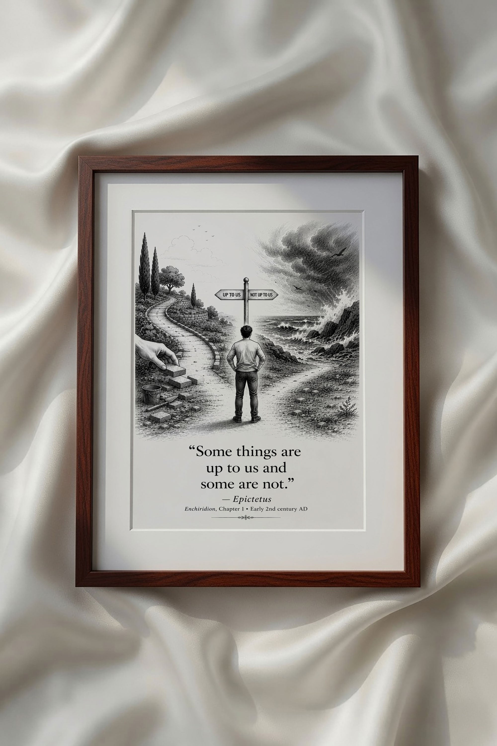 Stoic Motivational Quotes Printable Wall Art Kit Set of 9 | Philosophy Home Office Decor Bundle