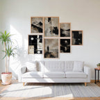 Abstract Beige Black White Neutral Printable Wall Art Kit Set of 9 | Neutral Tones Abstract Gallery Wall Bundle