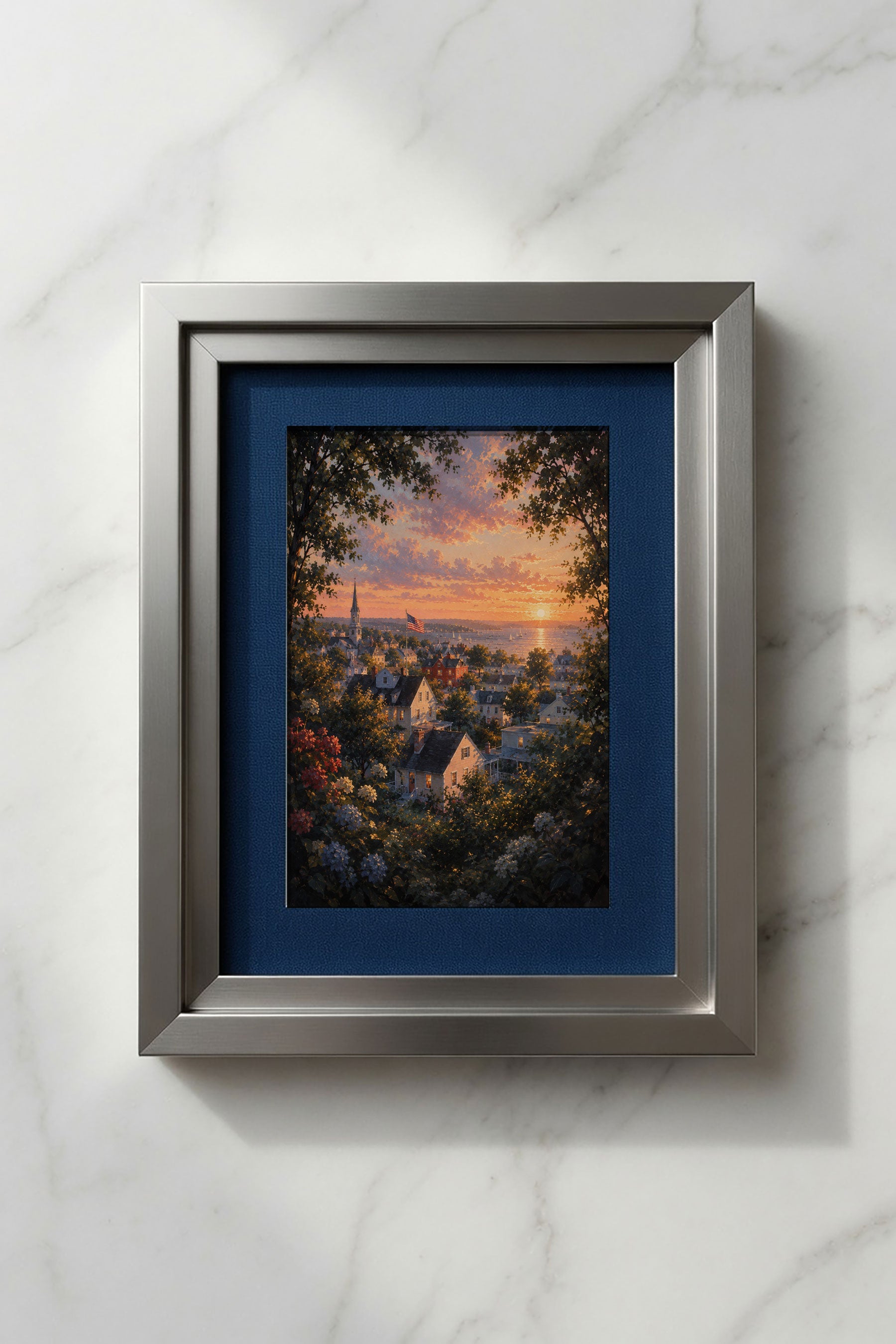 America 250th Anniversary Wall Art Kit Set of 9 | Memorial Day July 4th Patriotic Bundle | 1776-2026 Entryway Classroom Office