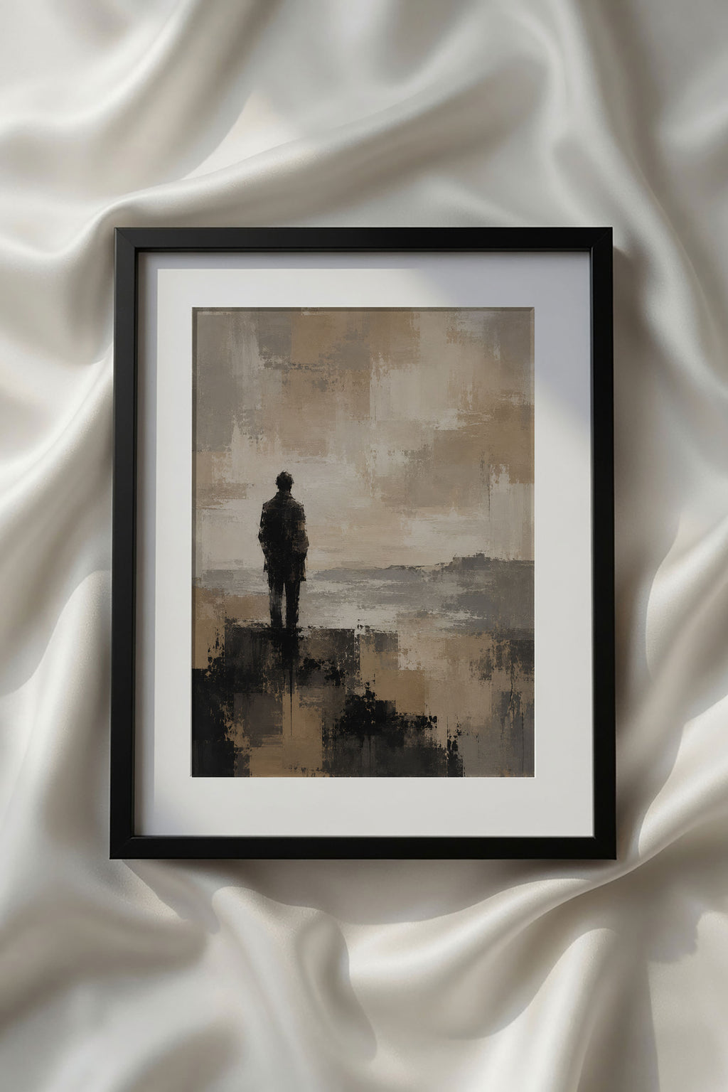 Abstract Beige Black White Neutral Printable Wall Art Kit Set of 9 | Neutral Tones Abstract Gallery Wall Bundle