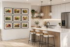 Kitchen Printable Watercolor Food Wall Art Kit Set of 9 | Kitchen Wall Decor Bundle