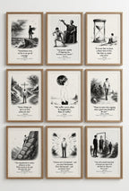 Stoic Motivational Quotes Printable Wall Art Kit Set of 9 | Philosophy Home Office Decor Bundle