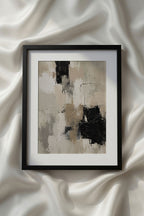Abstract Beige Black White Neutral Printable Wall Art Kit Set of 9 | Neutral Tones Abstract Gallery Wall Bundle