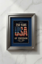 America 250th Anniversary Wall Art Kit Set of 9 | Memorial Day July 4th Patriotic Bundle | 1776-2026 Entryway Classroom Office