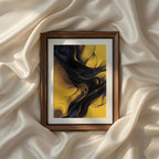 Bright Sunny Yellow and Black Modern Abstract Triptych Printable Wall Art Set of 3 | Vibrant 3 Piece Black and Yellow Gallery Wall Triptych Prints Bundle for Bold Living Room Accent Walls Instant Download